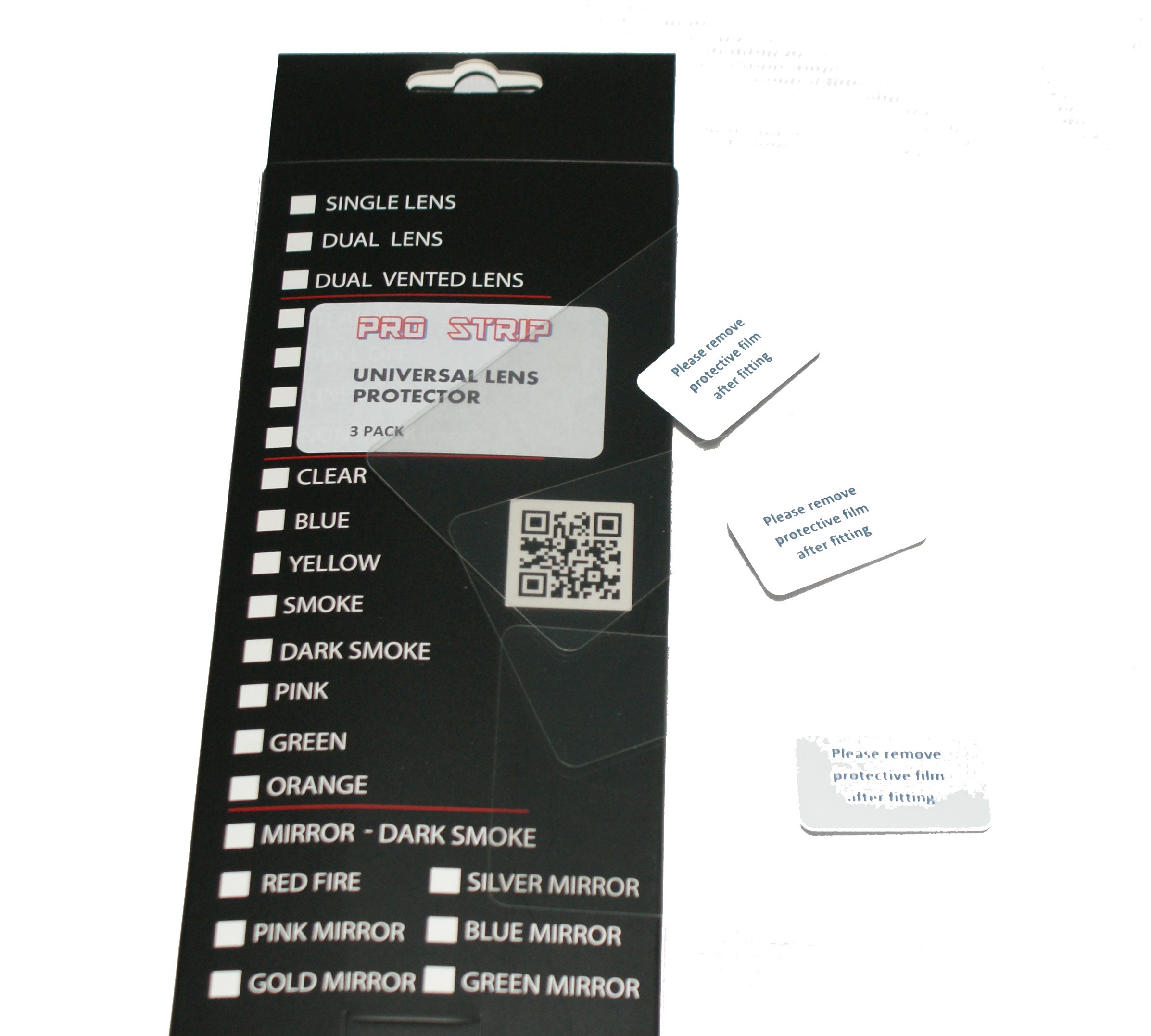 RNR PRO STRIP LENS PROTECTORS PACK OF 3